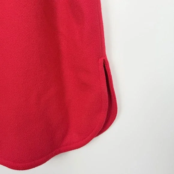 Vintage 90s Herman Kay Red Oversized Wool Blend Power Old Money Swing Coat XL - Picture 9 of 12